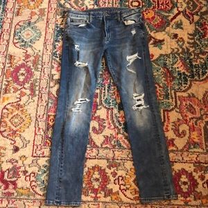 Mens American Eagle ripped dark wash 32x32 jeans